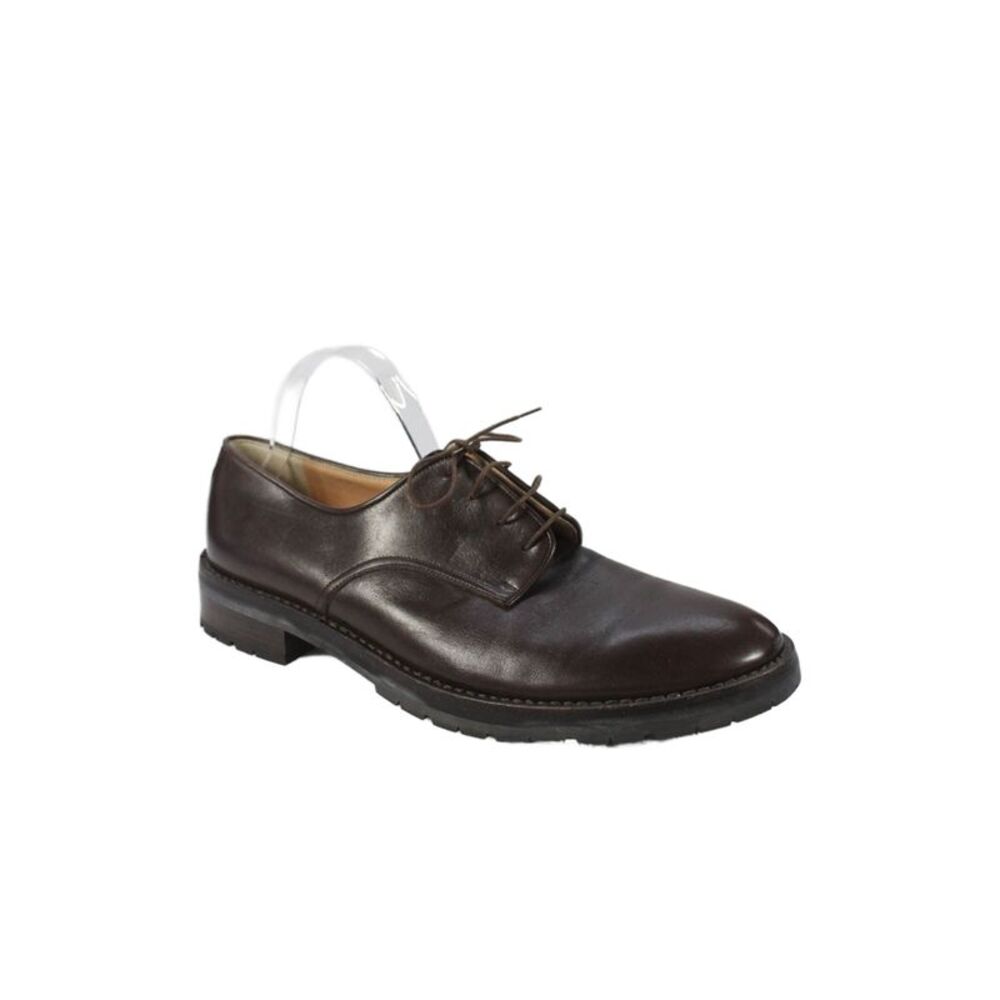 Walter Steiger Mens Leather Lace Up Oxfords Dress Shoes Brown Size 12